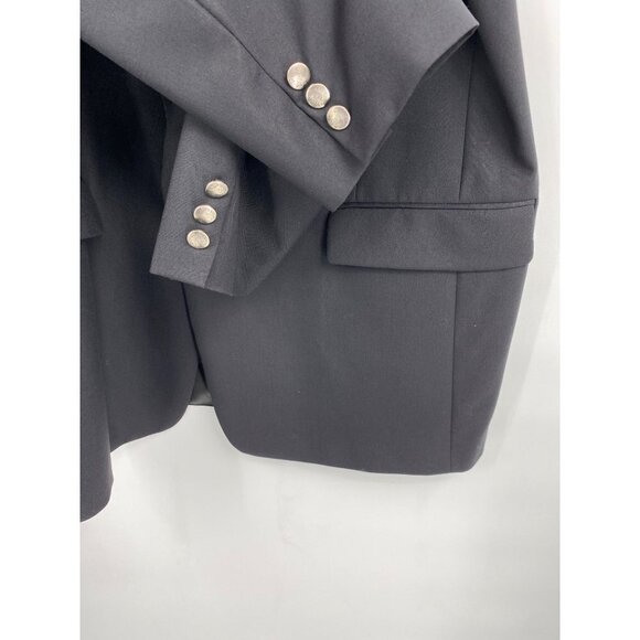 Hart Schaffner Marx Mens Blazer Size 44 Black London Shop Metal Buttons Union Ta - Picture 6 of 15
